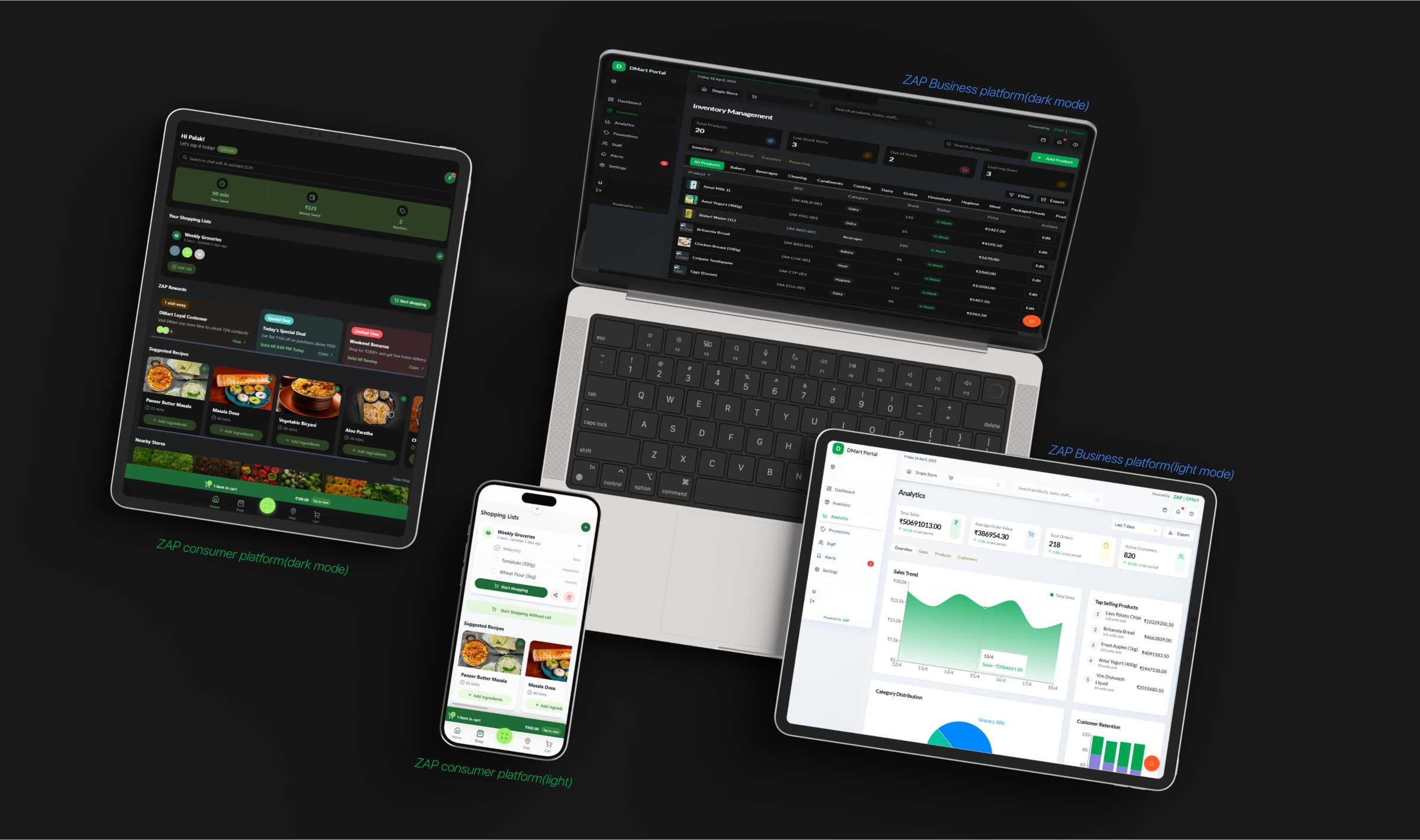 ZAP Business Portal Hover